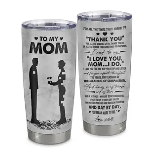 To My Mom Tumbler Gift from Daughter/Son, Emotional Mom Gift, Long Message Mom Cup, Personalized Gift for Mom, Birthday Mother Gift