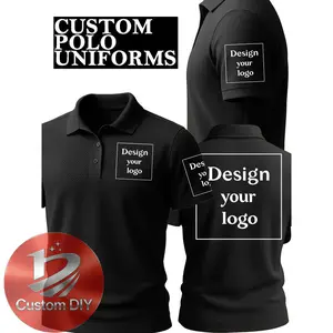 Customizable Men's Polo Shirt with 3 Customizable Zones - Left Chest, Left Arm and Back - for Enterprise Uniforms, Customization and Enhancement-Men's POLO Shirts - Ideal Holiday Gifts