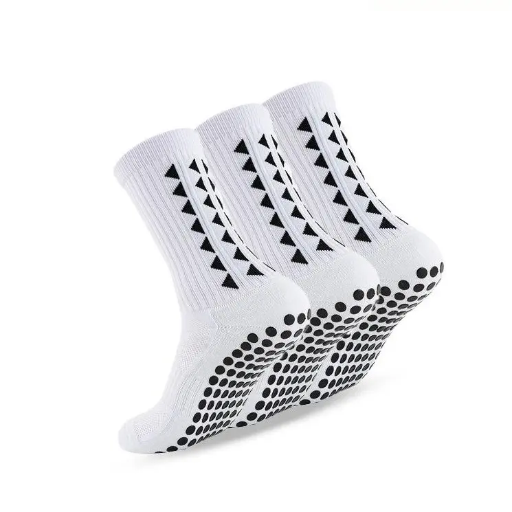 3/6 Pairs Anti-Slip Soccer Socks, Breathable Mid-Calf Grip Socks for Football, Running, Gym & Training, Non-Skid Athletic Socks for Men & Women