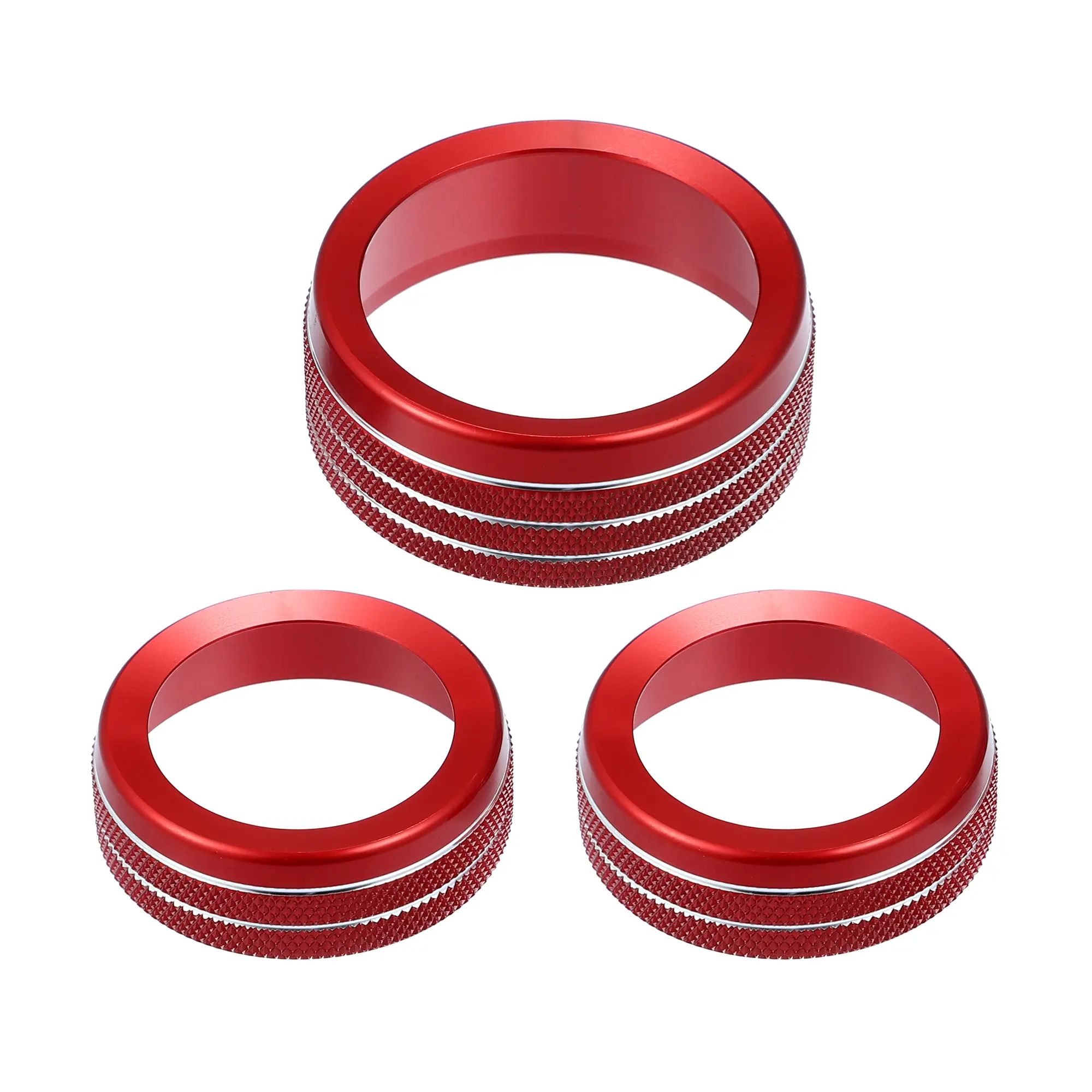 Car Air Conditioner Knobs Decals AC Radio Switch Knob Cover for Dodge Durango 2014-2020 for Jeep Cherokee Grand Cherokee 2014-2021 (Set of 3)