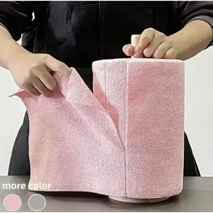 25 x 25cm-1roll Reusable Cleaning Wipe, Household Kitchen Cloth, Kitchen Wipes, Microfiber Towel Rolls, Dish Rags, Wash Paper Towel Replacement, Cleaning Supplies, Cleaning Tool,Multipurpose Cleaning Tool for Home Kitchen Car, Wiping Cloth