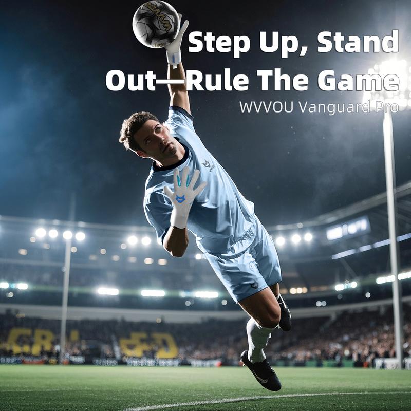 WVVOU Soccer Goalie Gloves for Adults and Youth, Professional Goalkeeper Gloves, Breathable Soccer Gloves, High Performance Guantes De Portero with 4+3mm Sticky Super Grip Latex Palm，Breathable,Professional,Soccer,Goalie,Gloves Football Equipment