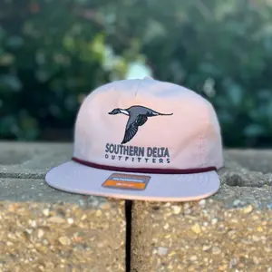 Southern Delta Outfitters Salmon Rope Hat with Pintail Logo, Adjustable Fit, Adjustable Closure, Classic Design