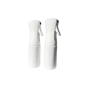 2 Pack 200 ml Fine Mist Spray Bottles – Multi-purpose empty plastic bottles for hair styling, plant misting, cleaning/disinfection, holiday decorating (white)