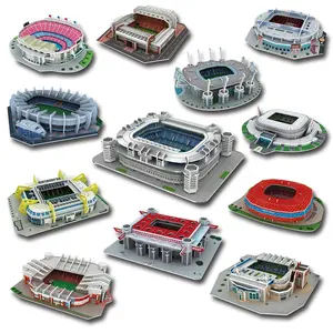 3D Paper Football Stadium Jigsaw Puzzle, Jigsaw Puzzle, 1 Set Football Stadium Collection Toy for Fans, Puzzle Toy for Teens and Adults