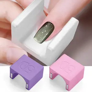 Honey Joy 5D Nail Magnet Tool for Cat Eye Gel Polish Non-Slip Finger Stand Strong Magnet Nail Art Manicure Tool for DIY & Salon Pink Cutics Cosmetic