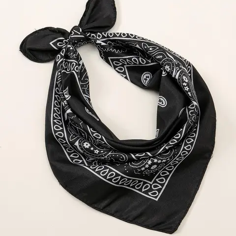 Fashion Paisley Print Square Hijab, Square Head Scarves, Fashion Headscarf, Paisley Print Scarf, Printed Polyester Scarf, Casual Versatile Bandana for Women & Men, Fashion Accessories for Daily Wear