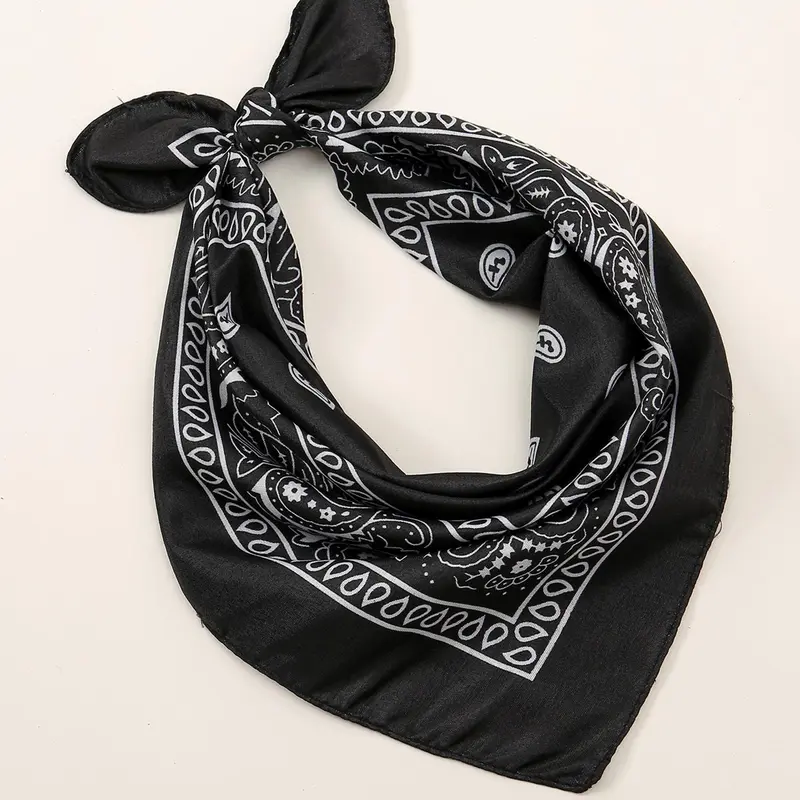Fashion Paisley Print Square Hijab, Square Head Scarves, Fashion Headscarf, Paisley Print Scarf, Printed Polyester Scarf, Casual Versatile Bandana for Women & Men, Fashion Accessories for Daily Wear