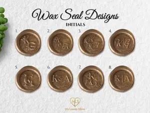 Wax Seals with Custom Initials by My Lovely Store