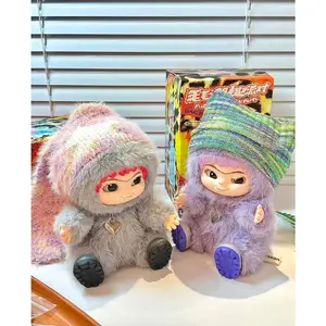 Wakuku 16cm Fuzzy Trendy Party Series Collectible Plush Dolls with Pendant Decor, Mystery Surprise Toy Gift for Collectibles Enthusiasts