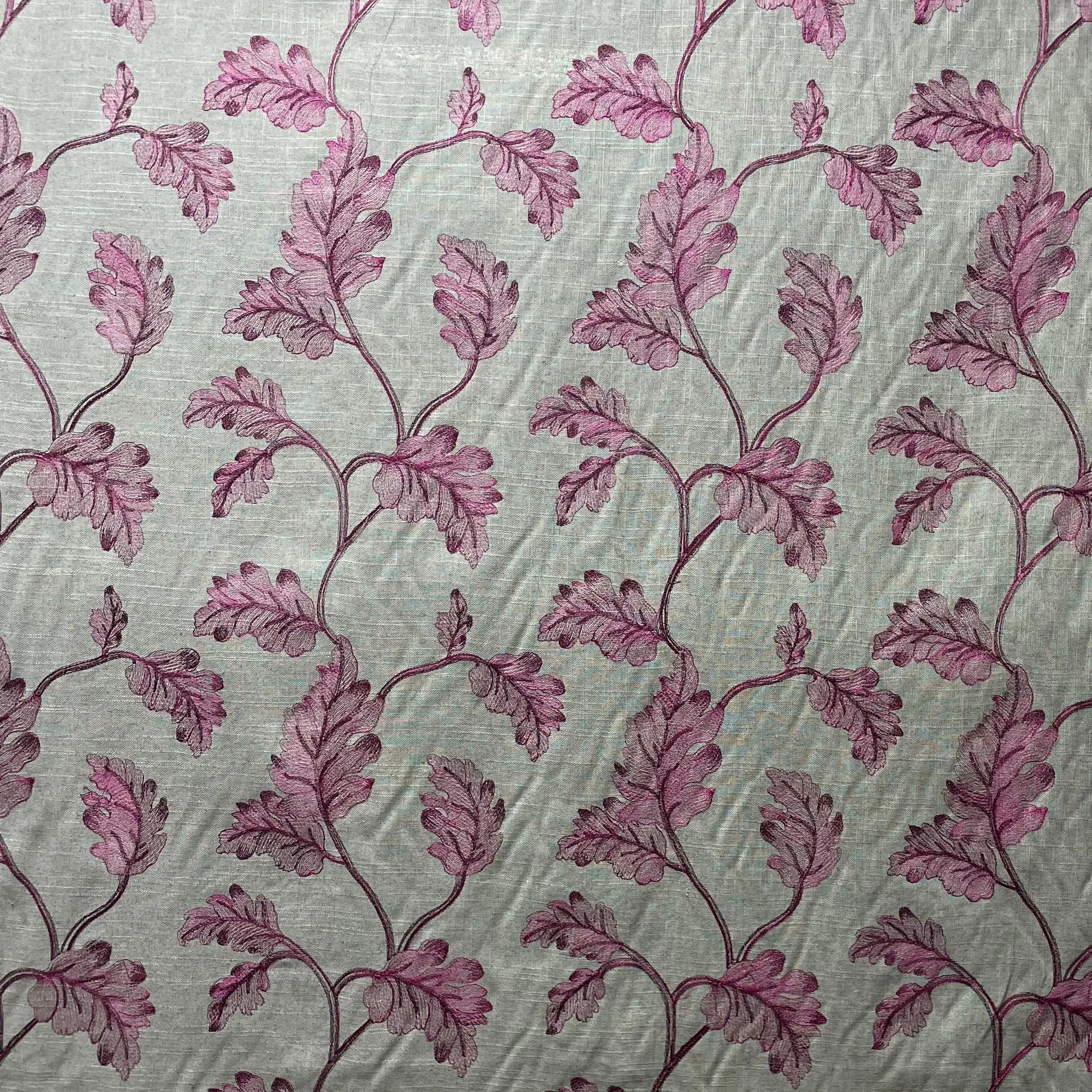 Mulberry Leaf Embroidered Linen