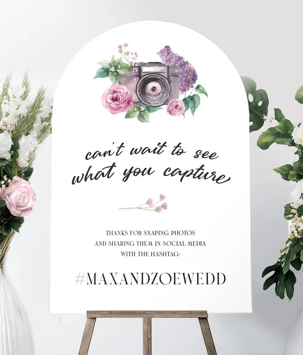 Wedding Hashtag Sign: Share Your Memories