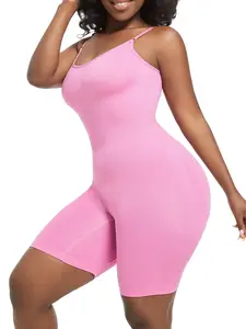 Barbie Pink Seamless Shapewear Bodysuit, High Elastic Tummy Control Waist Trainer Butt Lifter Shaper, Postpartum Slimming Body Shaper