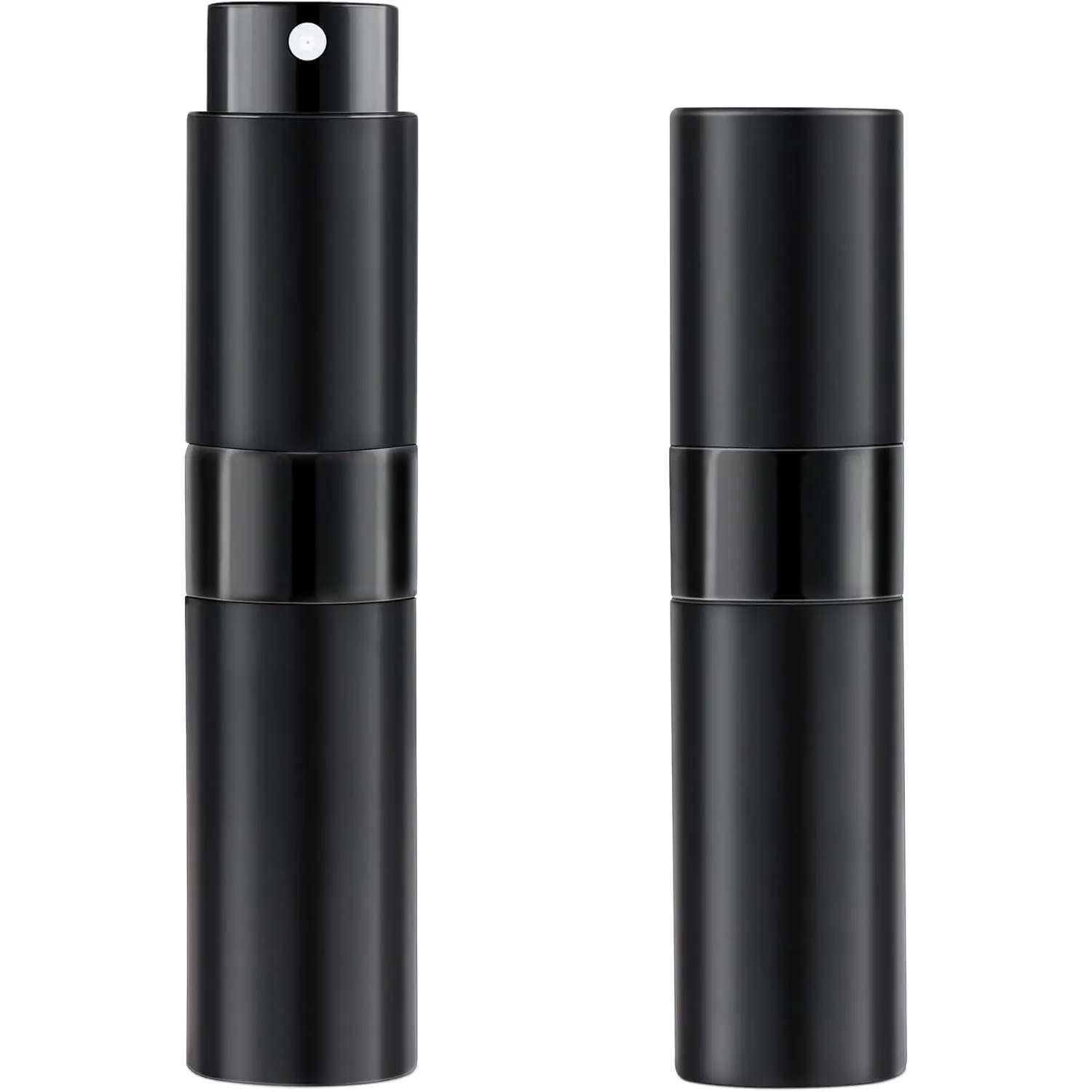 8ML Perfume Travel Refillable Portable Perfume Atomizer Bottle - Easter Basket Stuffers for Teens Adults Men Women,Valentines Day Gifts for Him Her,Travel Essentials,Christmas Gift(Balck,2Pack)