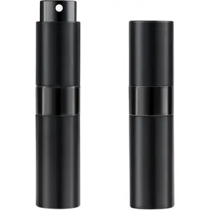8ML Perfume Travel Refillable Portable Perfume Atomizer Bottle - Easter Basket Stuffers for Teens Adults Men Women,Valentines Day Gifts for Him Her,Travel Essentials,Christmas Gift(Balck,2Pack)