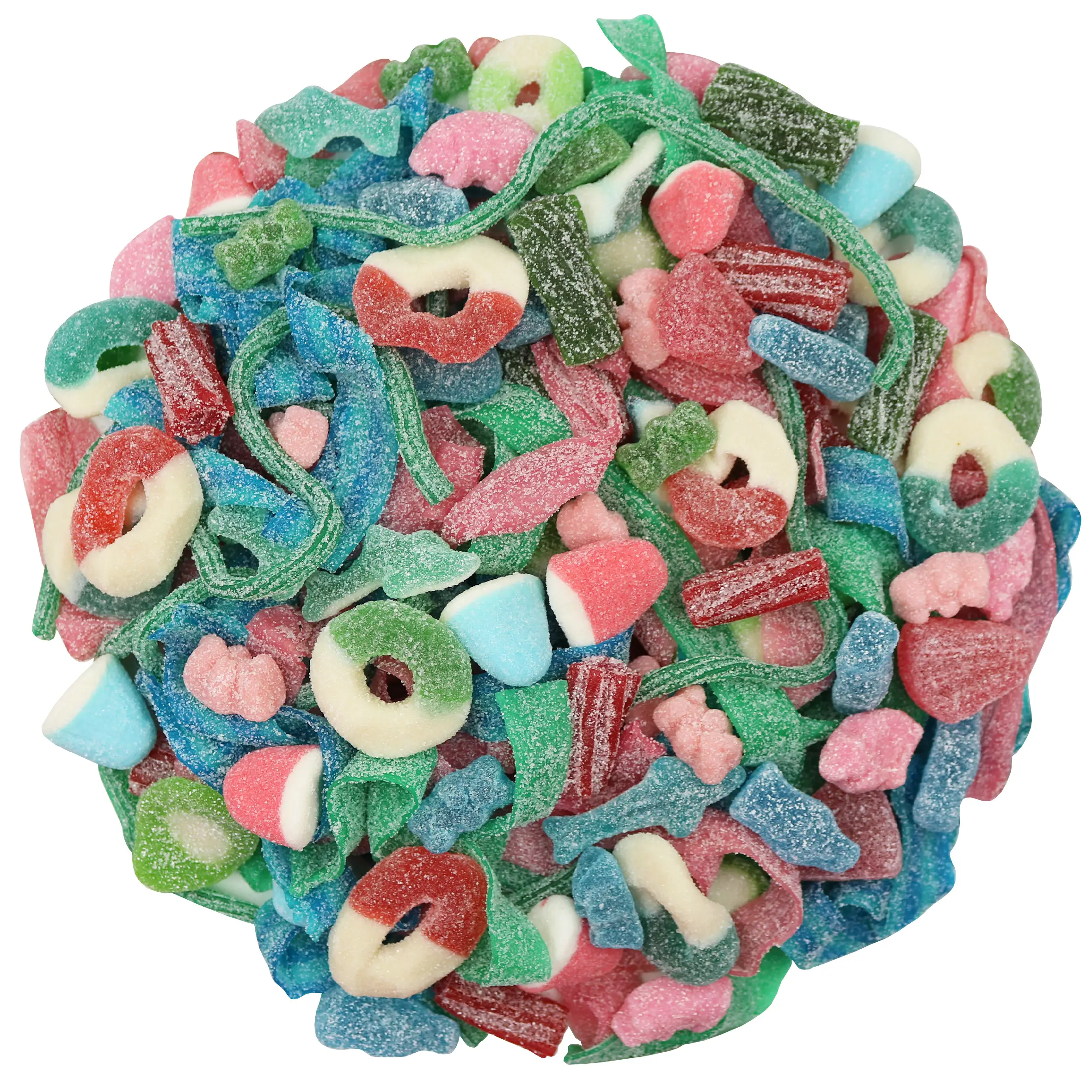 SUPER MIX SOUR GUMMIES 2lb bag Bears, Belts, Rings, Twists, Bottles, Sharks, Gummy Drops, Twists, Slices, Laces, Piglets Chewy Candy Snack Sweet Tangy