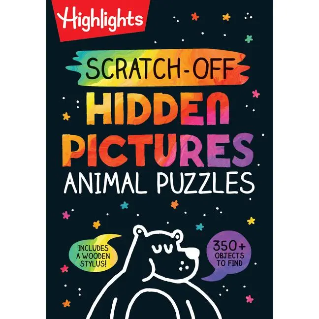 Scratch-Off Hidden Pictures Animal Puzzles: Scratch-Off Hidden Pictures Animal Puzzles (Highlights Scratch-Off Activity Books) 64-Page Scratch-Off Act (Spiral)
