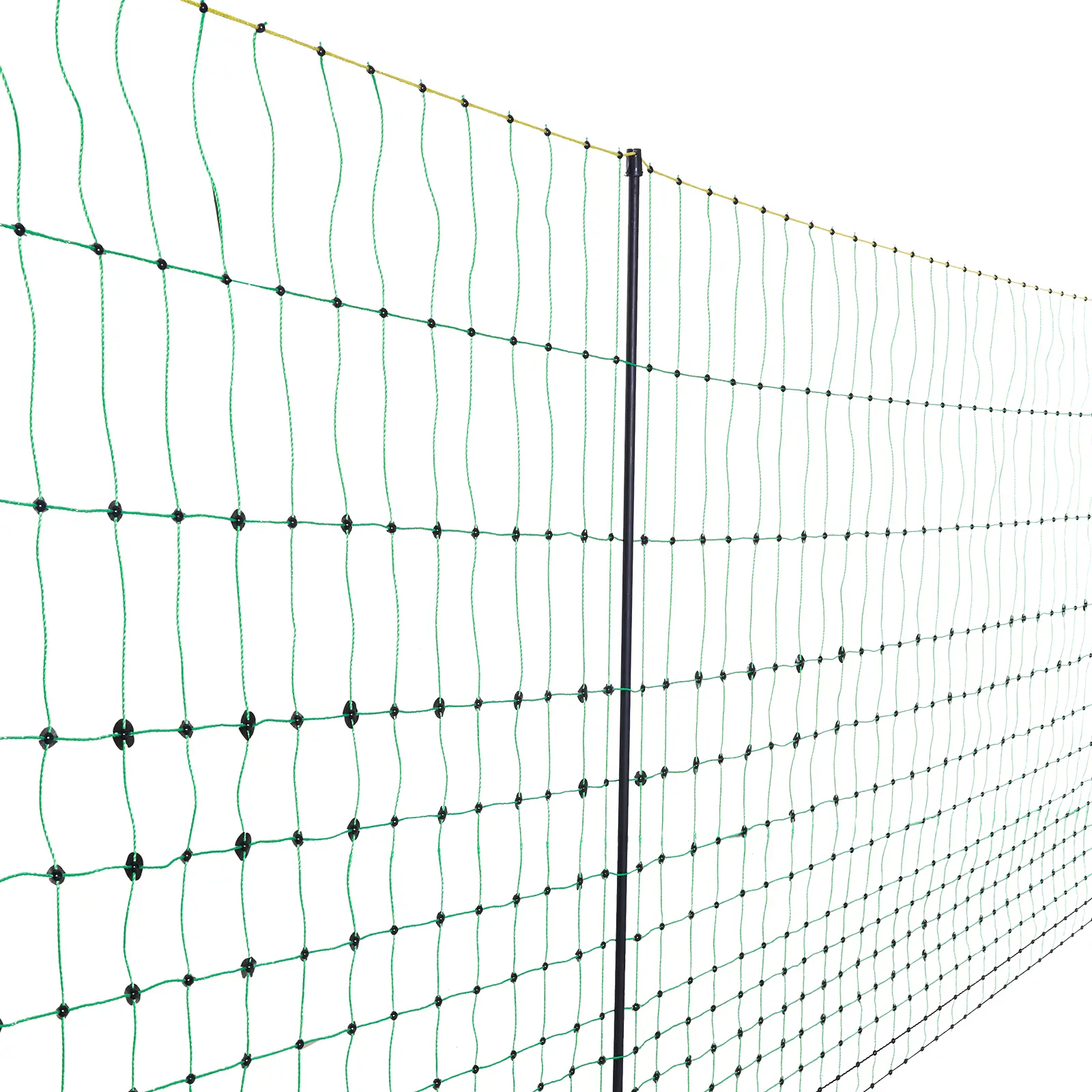Electric Fence Netting, 48" H x 100' L, PE Net Fencing Kit with Posts & Double-Spiked Stakes, Utility Portable Mesh for Chickens, Ducks, Geese, Rabbits, Used in Backyards, Farms, and Ranches