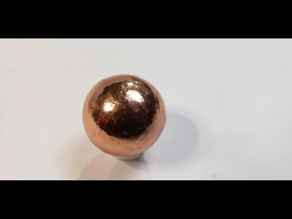 1 1/8" (28mm) Copper Sphere - High Polish Finish - Made from Michigan Native Copper