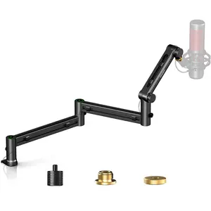 Aokeo AK58i Low Profile Boom Arm Microphone Arm Stand, Cable Management,Suitable For Blue Yeti,Snowball iCE,HyperX QuadCast,SoloCast,Elgato Wave,podcast recording live streaming broadcast