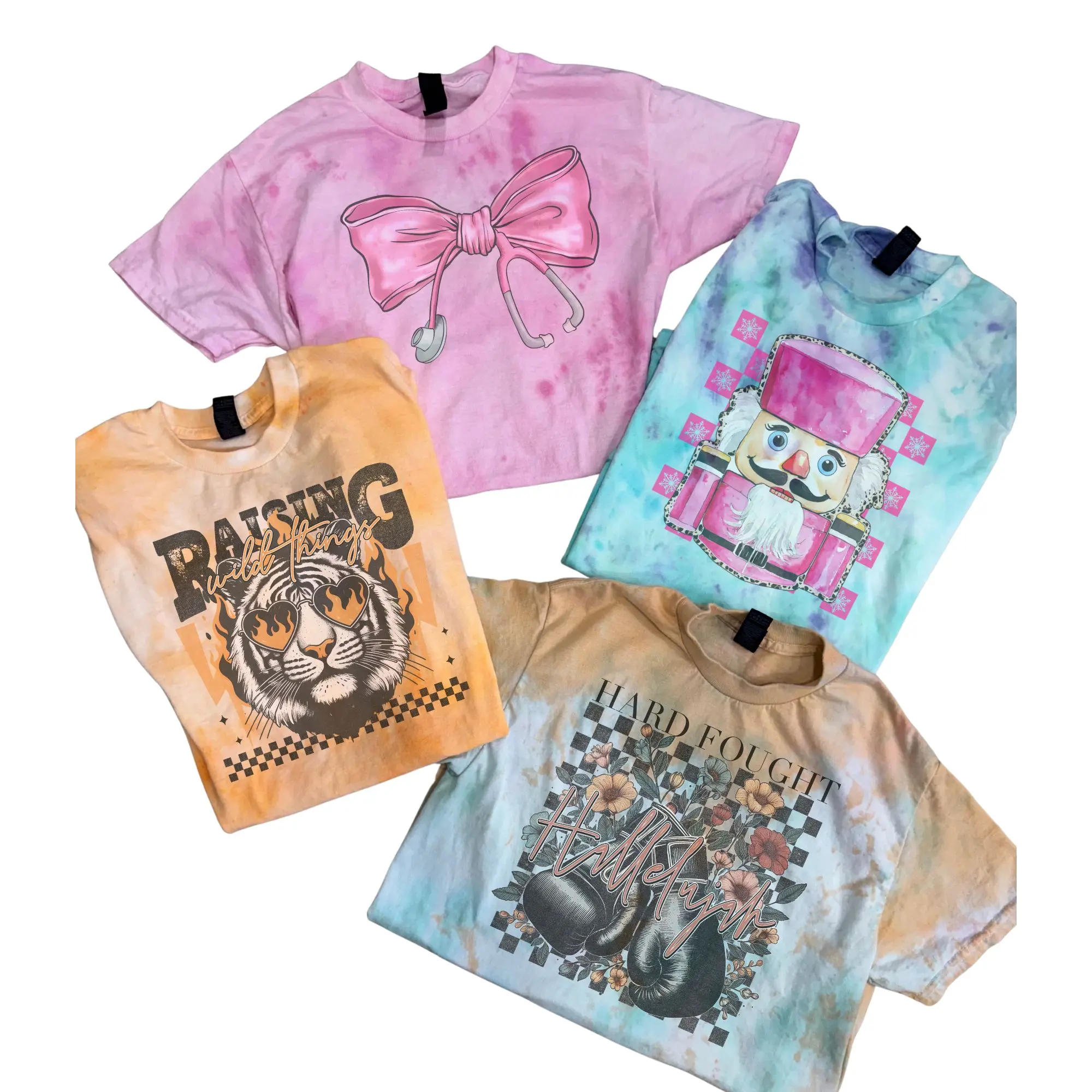 2 for 26 TYE DYE T-Shirt - You Pick The Category - TYE DYE Shirt - Petty, Mama, Faith, Spooky, Horror Casual Loose