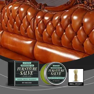 Leather Furniture Care Oil Salve - Scratch Repair, Water-Resistant Protection, Universal for Furniture, Leather Shoes, Bags and Car Seats