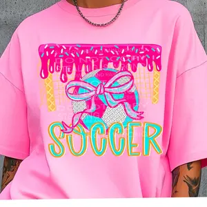 Soccer Mama Drip Tee, soccer Ice Cream Drip, soccer, Game Day, soccer Mom Dripping Shirt, neon, trendy