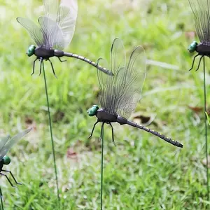 Dragonfly Garden Sign Set, 10pcs Durable Outdoor Plastic Decoration Markers, Perfect for Easter, Halloween & Thanksgiving Themes, Enhance Your Yard Decor
