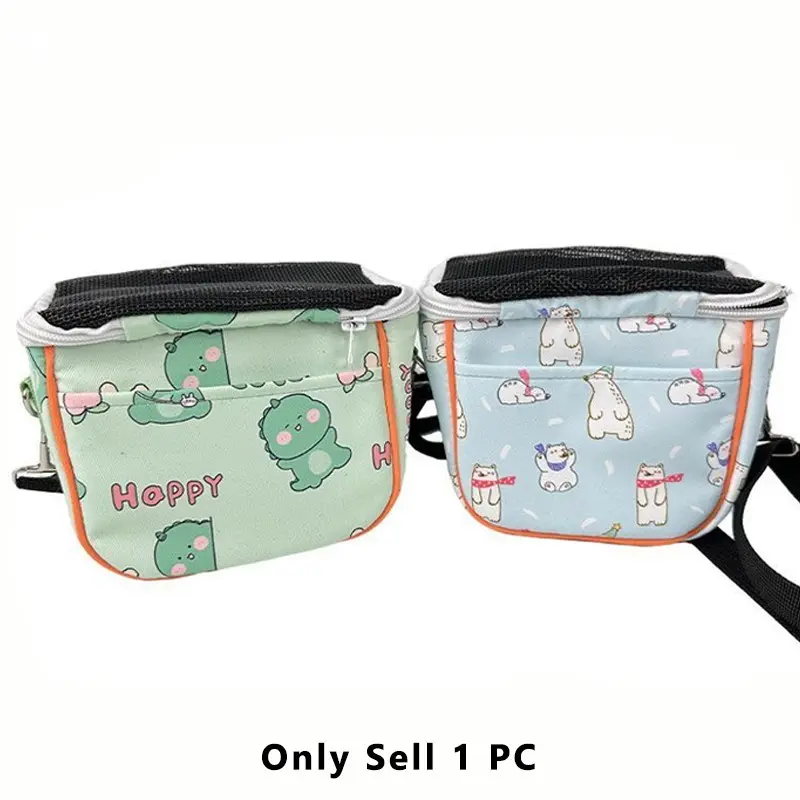 Portable Pet Carrier Bag for Birds, Parrots, Sugar Gliders, Rabbits, Breathable Crossbody Design, Transparent Viewing Cage, All-Season Use Outdoor Animal Carrier