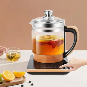 Multifunctional Electric Glass Kettle 1 8L With 18 Cooking Modes 800W Power For Tea Coffee Soup Pasta Steamed Eggs