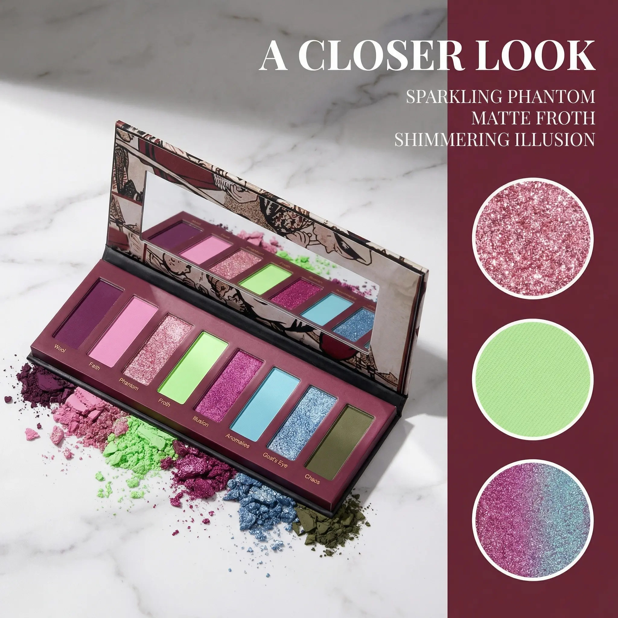 Multifunctional 8 Pan Eyeshadow Palette, Rich Matte & Color Changing Shimmer Shades, All in One Blush Highlighter Contour Makeup Kit, Face and Eye Dual Purpose, Long Wear Smudge Proof Formula, Halloween  Perfect Cosmetic Gift for Women！