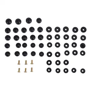 Faucet Washers, 58-Pack Flat and Beveled Rubber Faucet Washers and Brass Bibb Screws Assortment Replacement Kit