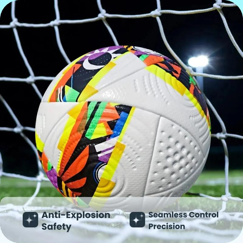 High Durability Size 5 Soccer Ball, Seamless PU Material, Anti-Explosion & Wear Resistant, Ideal for Adult Training & Matches, Football Balls