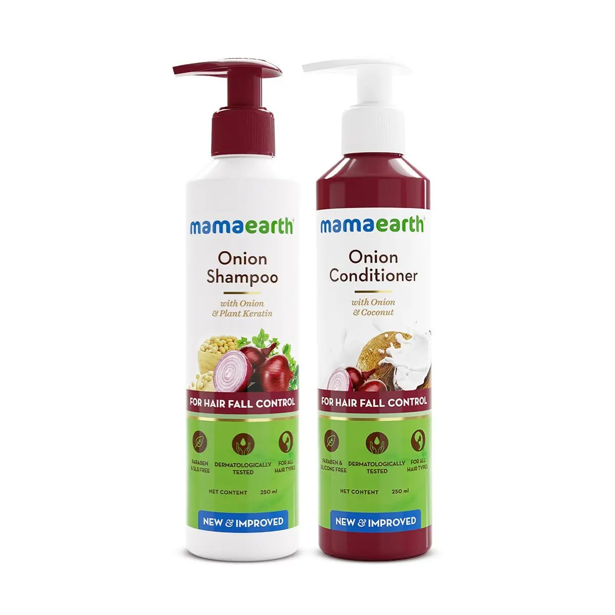Mamaearth Onion Hair Care Duo | Onion Shampoo & Conditioner | Stronger, Healthier Hair