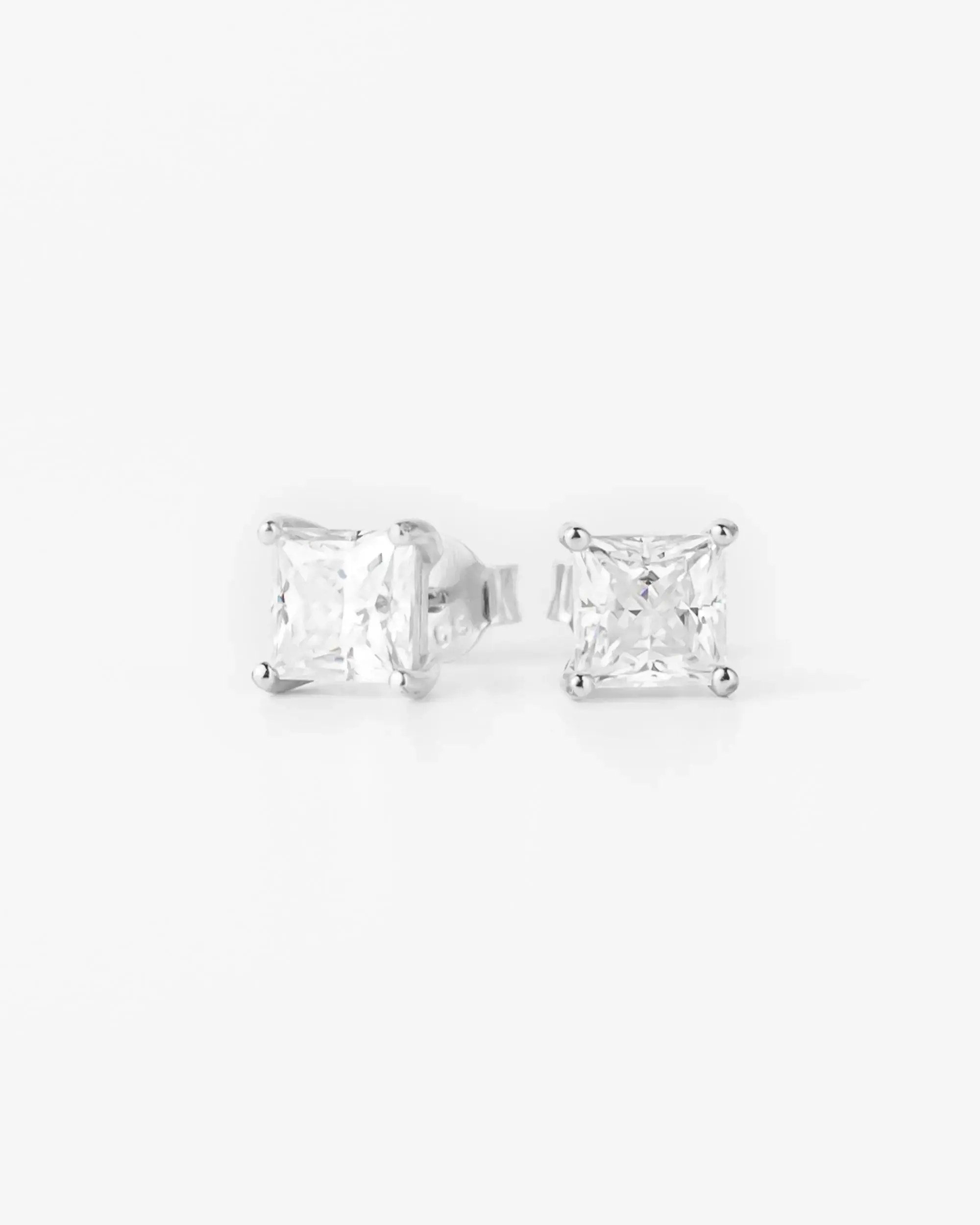 6MM Square Moissanite Earrings