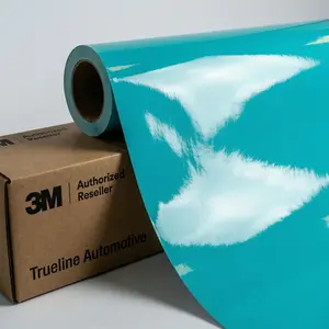 3M 2080 Satin Apple Green (S196) Vinyl Wrap Film - 1ft x 1ft - 1 sq ft - Dual Cast Bubble Free Air Release - Professional Automotive Vinyl