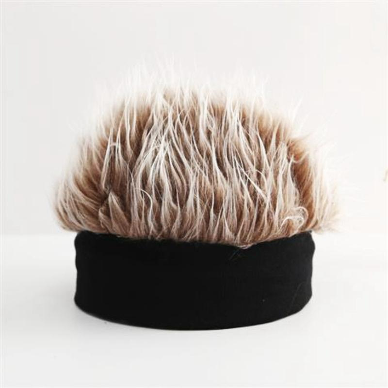 Hat Handsome Simulation Wig Short Hair Retro Hip Hop Spoon Sugar Free Melon Skin Black Gang Landlord Party Favours 2025 New