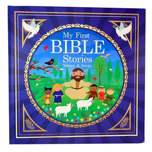 My First Bible - Stories Verses and Songs Board Book for Kids with Colorful Illustrations and Religious Content