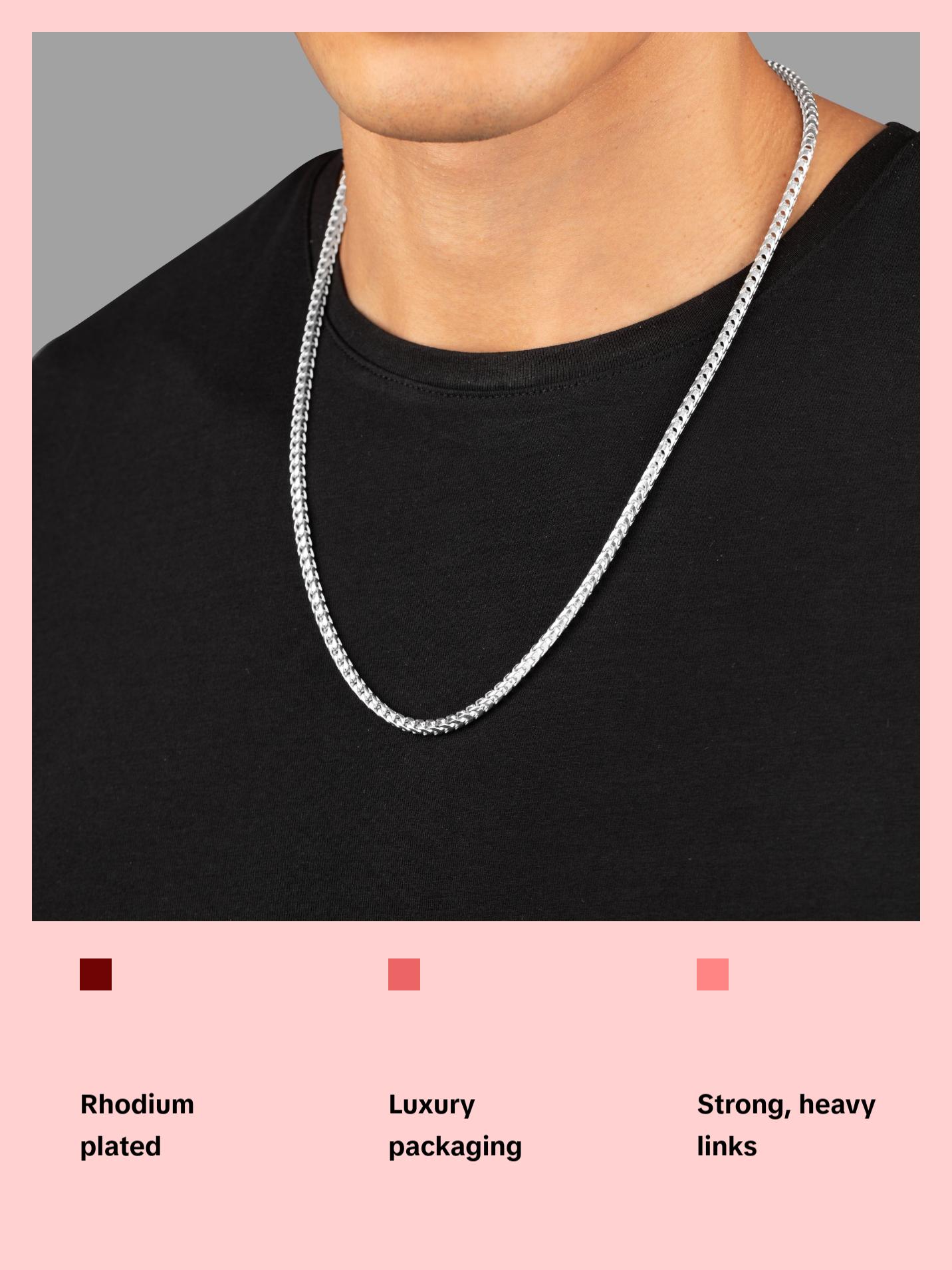 3.5mm Silver Franco Chain