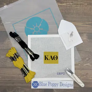Kappa Alpha Theta 2x2 Needlepoint Kit