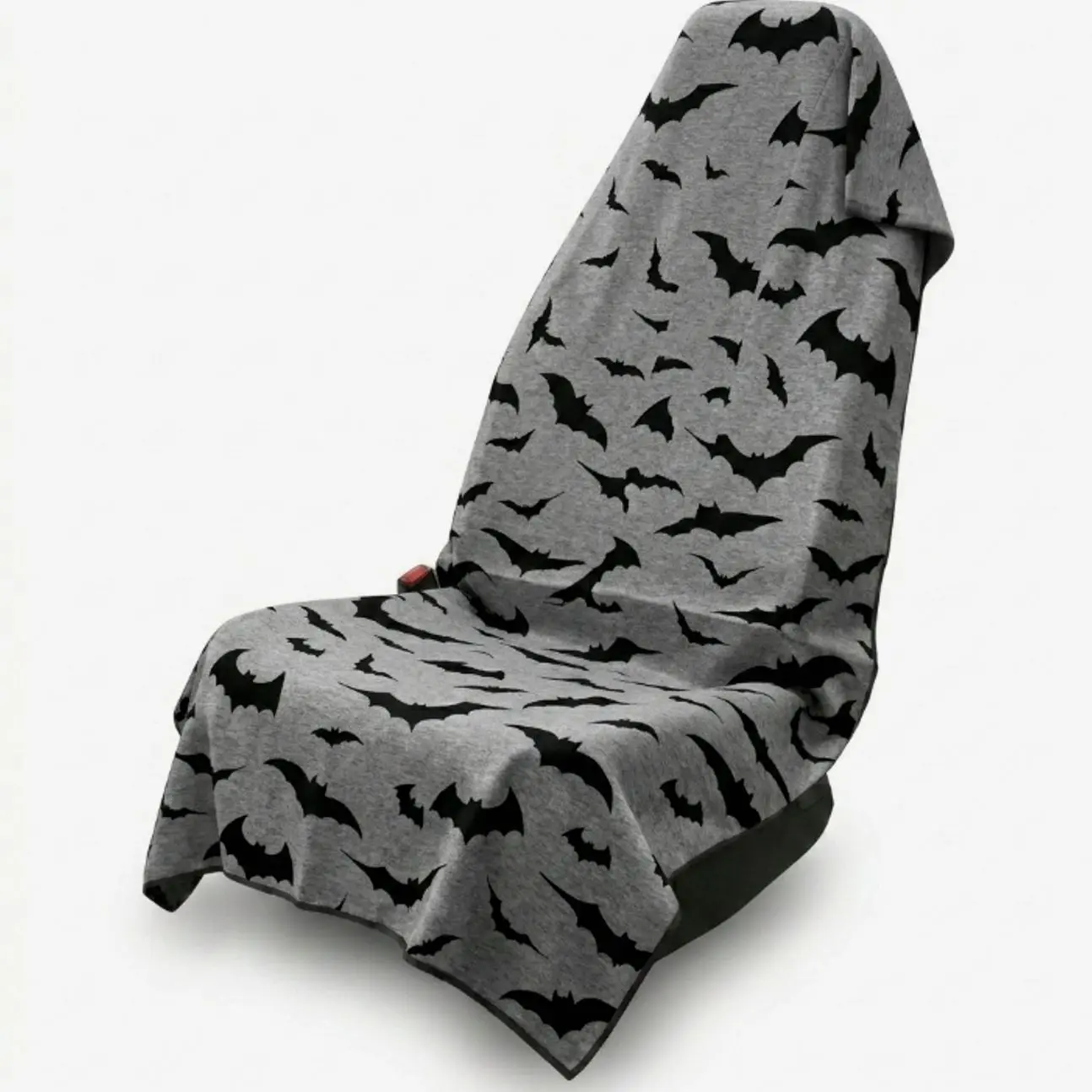 Bat Pattern Car Seat Cover Towel, Universal Sweat Resistant Seat Protector, Soft Washable Auto Seat Cover for Halloween, Gym, Beach & Travel