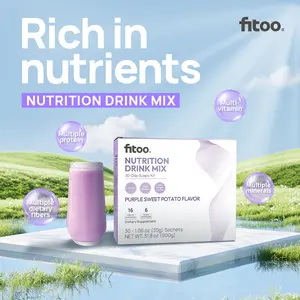 FITOO Nutrition Drink Mix Purple Sweet Potato Flavor, 30 Pack Supply Kit with Multi-Vitamin, Protein, Dietary Fibers, and Minerals