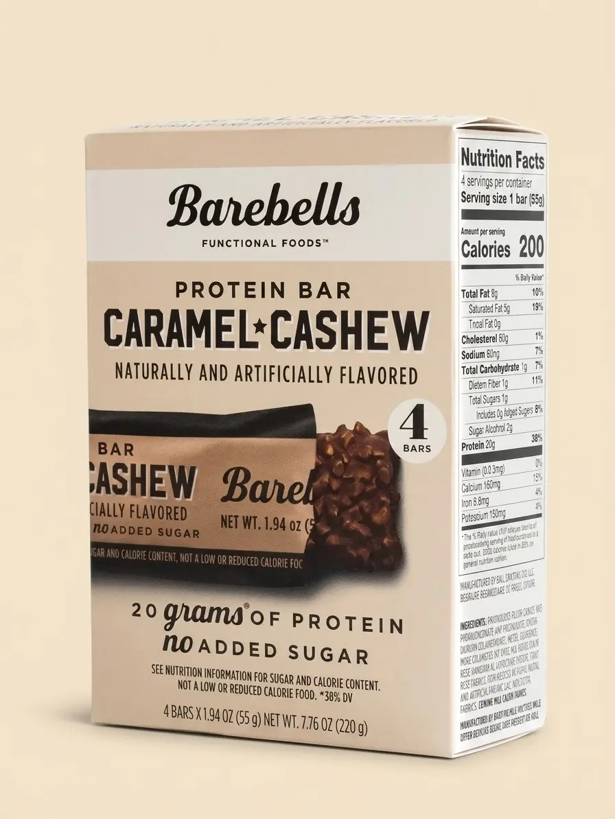 Barebells, Protein Bars Cookies & Caramel, 20g Protein, 1.9 oz, 4 Count