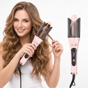LANDOT 1" Automatic Curling Iron, Anti-Tangle & Beginner-Friendly, Effortless Bouncy Curls for Medium/Long Hair Curler