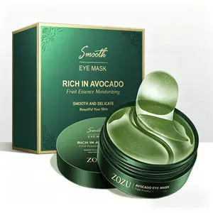 Hydrating Avocado Under Eye Mask Pads 60pcs/Set Anti-Dark Circle Eye Care, Minimizes Eye Puffiness, Wrinkles & Eye Bags. Lightweight Gentle Formula, Fragrance-Free Daily Eye Hydrating Care for Delicate Skin