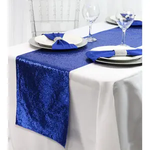 Glitz Sequin Table Runner Royal Blue