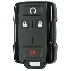 Key Fob Shell Case Replacement for Chevrolet Silverado Colorado & GMC Sierra Canyon (2014–2021) – 4 Button Keyless Remote Cover, Black