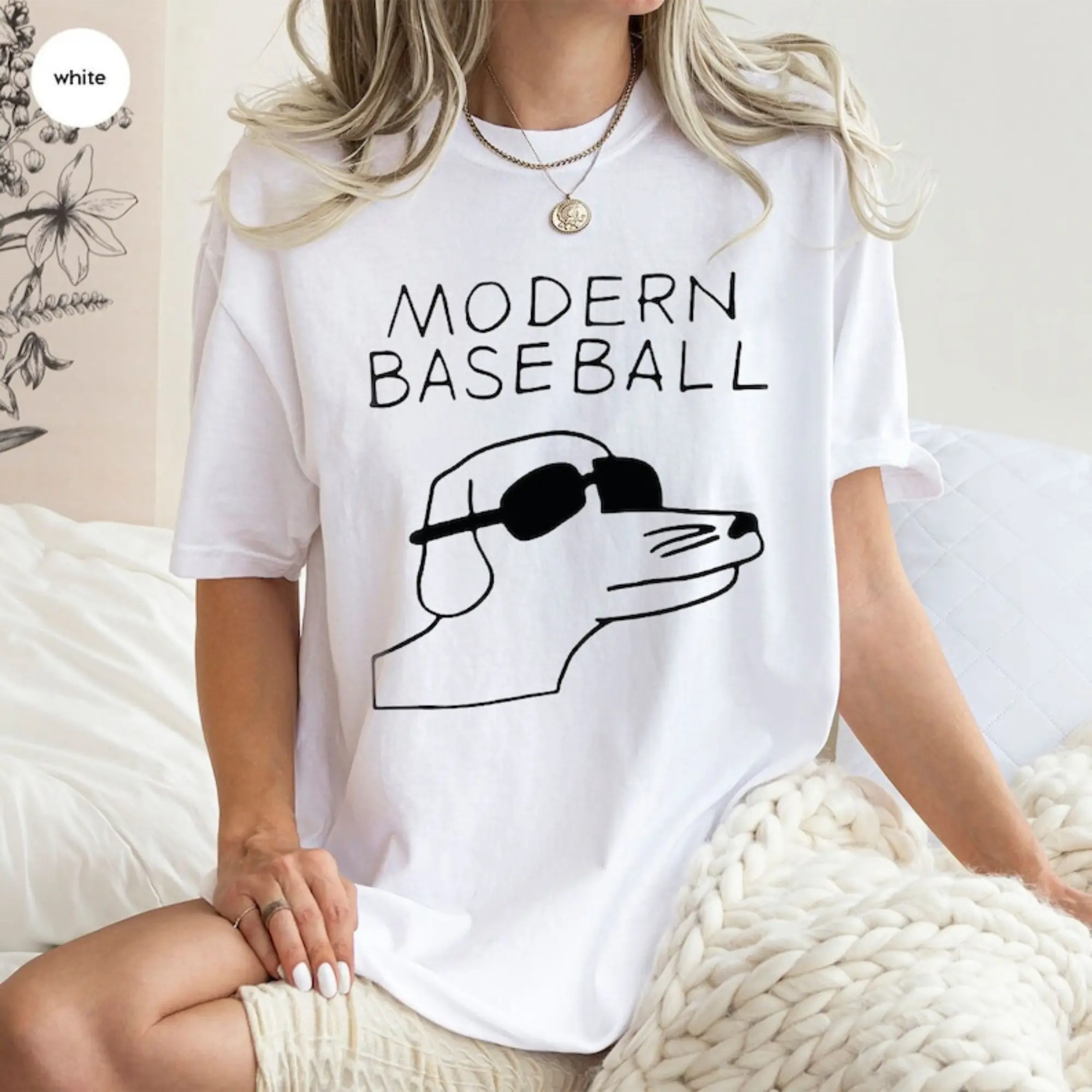 Modern Baseball Shirt, Dog Graphic, Coll Dog Shirts, Baseball T-Shirt, Game Day Baseball, Player Gift, Funny tee