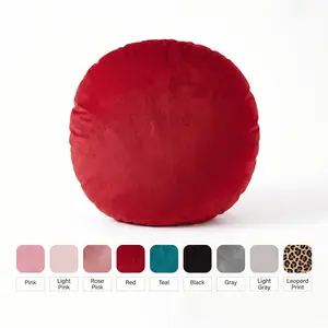 Velvet Round Cushion Pillow, Ultra Soft Plush Backrest, Living Room Sofa Bedroom Decorative Pillow with Core, Comfortable and Stylish