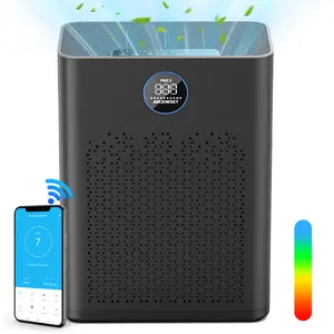 Air Purifiers for Home Large Room up to 2800ft², Smart Wifi Air Purifier with real-time air quality monitoring, HEPA H14 Washable Filter Sleep Mode 22dB with Timer, Air Cleaner for Dust Odors Pollen Dander